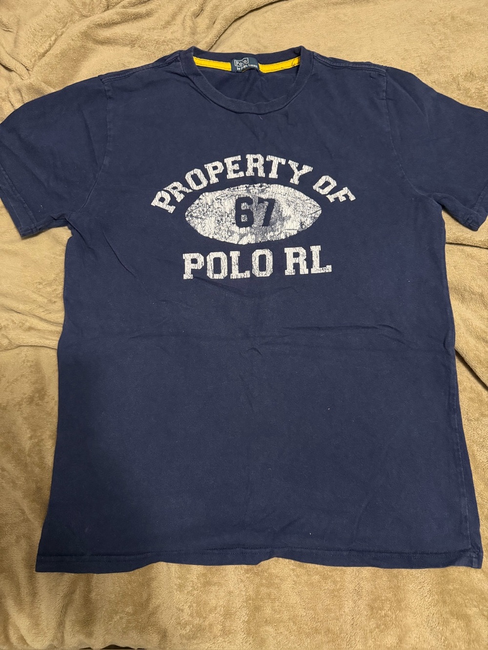 Polo by Ralph Lauren Navy Graphic 'Property of 67' T-Shirt